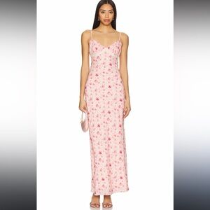 Revolve More To Come Stacey Maxi Slip Dress In Pink Floral Rose Size Medium